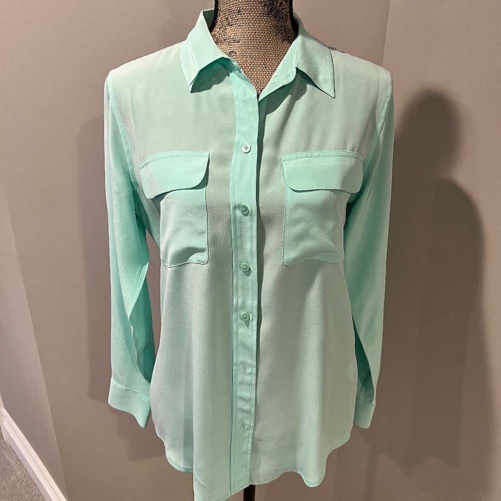 Equipment Femme Signature Silk Blouse Shirt Top